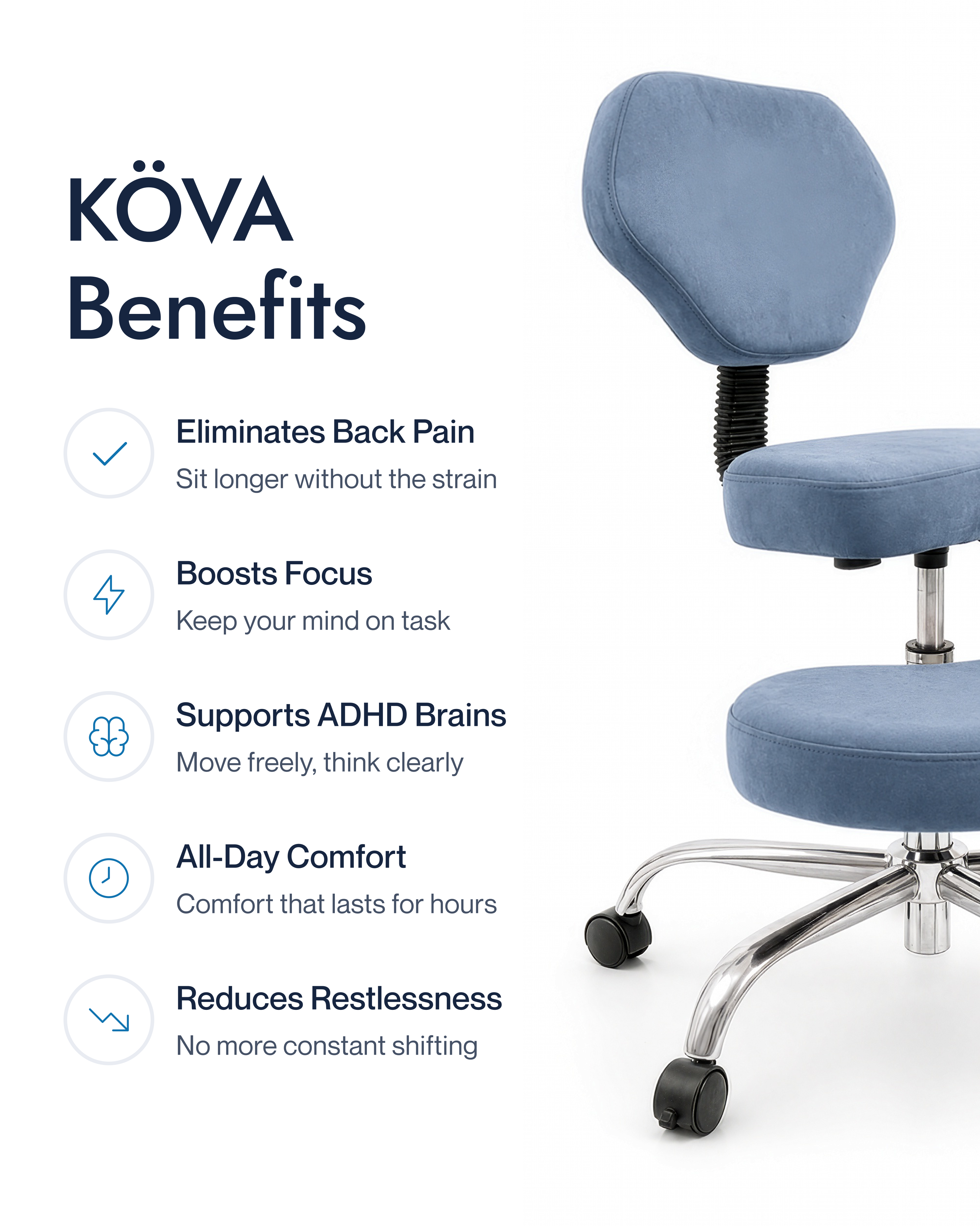 KÖVA Freedom Chair — Blue Mirage (view 8)