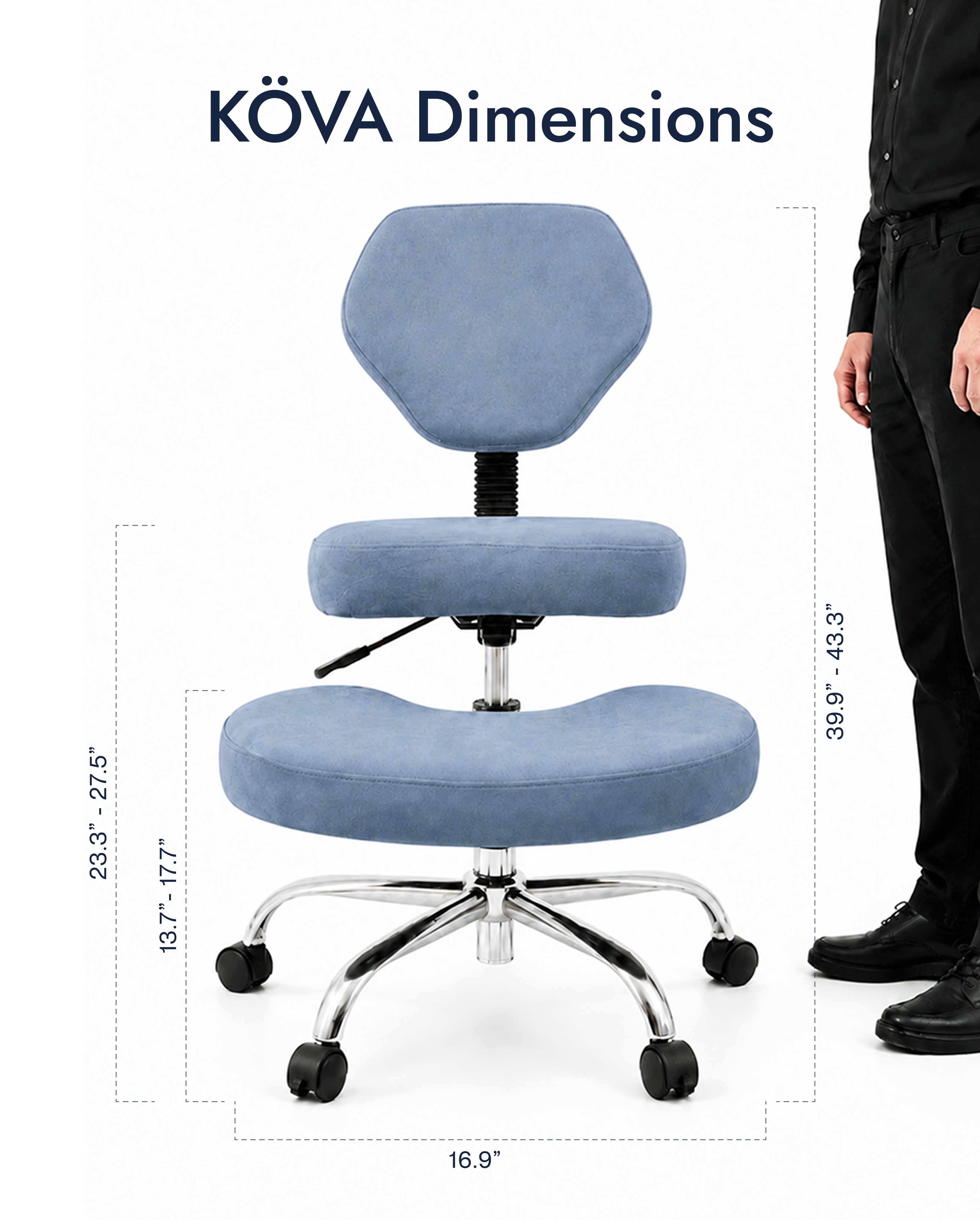 KÖVA Freedom Chair — Blue Mirage (view 12)